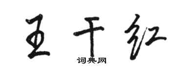 駱恆光王乾紅行書個性簽名怎么寫