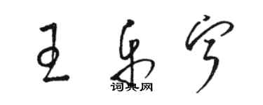 駱恆光王樂寧草書個性簽名怎么寫