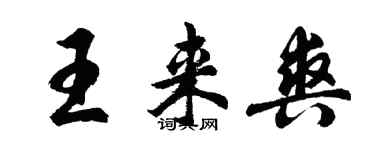 胡問遂王來爽行書個性簽名怎么寫