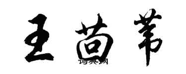 胡問遂王茴葦行書個性簽名怎么寫