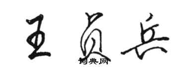 駱恆光王貞兵行書個性簽名怎么寫