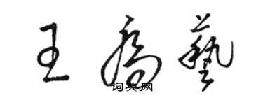 駱恆光王喬藝草書個性簽名怎么寫