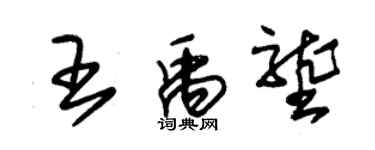 朱錫榮王禹壟草書個性簽名怎么寫