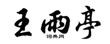 胡問遂王雨亭行書個性簽名怎么寫