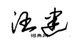 朱錫榮汪建草書個性簽名怎么寫