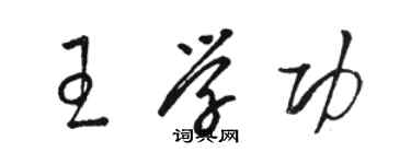 駱恆光王學功草書個性簽名怎么寫