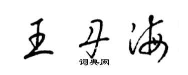 梁錦英王丹海草書個性簽名怎么寫