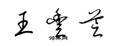 梁錦英王豐芝草書個性簽名怎么寫