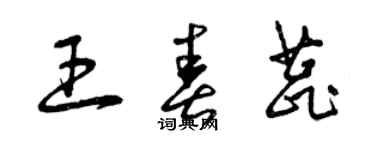 曾慶福王春蕊草書個性簽名怎么寫