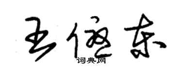 朱錫榮王優東草書個性簽名怎么寫