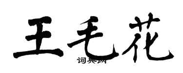 翁闓運王毛花楷書個性簽名怎么寫