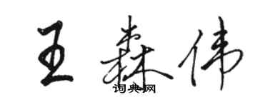 駱恆光王森偉行書個性簽名怎么寫