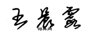 朱錫榮王晨霞草書個性簽名怎么寫