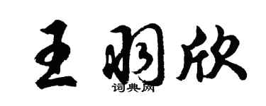 胡問遂王羽欣行書個性簽名怎么寫