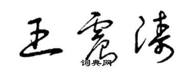 曾慶福王震濤草書個性簽名怎么寫