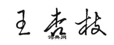 駱恆光王杏枝草書個性簽名怎么寫