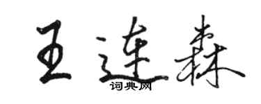 駱恆光王連森行書個性簽名怎么寫