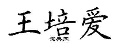 丁謙王培愛楷書個性簽名怎么寫