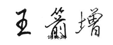 駱恆光王箭增行書個性簽名怎么寫