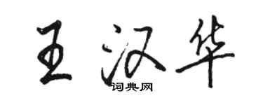 駱恆光王漢華行書個性簽名怎么寫