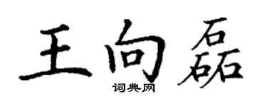 丁謙王向磊楷書個性簽名怎么寫