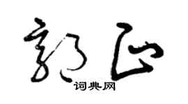 曾慶福郭正草書個性簽名怎么寫