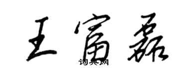 王正良王富磊行書個性簽名怎么寫