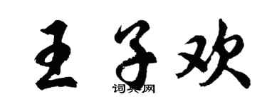 胡問遂王子歡行書個性簽名怎么寫