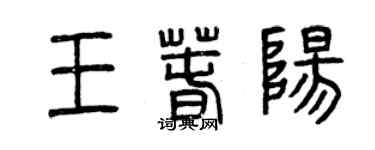 曾慶福王春陽篆書個性簽名怎么寫