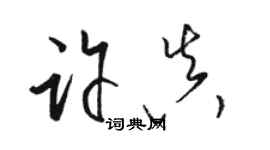 駱恆光許真草書個性簽名怎么寫