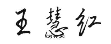 駱恆光王慧紅行書個性簽名怎么寫