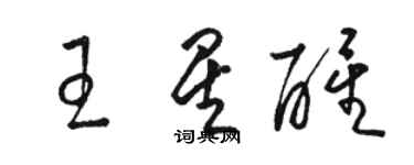 駱恆光王星醒草書個性簽名怎么寫