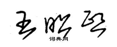 朱錫榮王昭熙草書個性簽名怎么寫