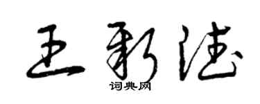 曾慶福王新德草書個性簽名怎么寫