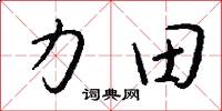 力田怎么寫好看