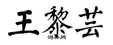 翁闓運王黎芸楷書個性簽名怎么寫