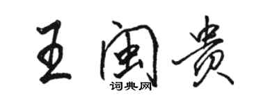 駱恆光王閩貴行書個性簽名怎么寫