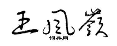 曾慶福王風嶺草書個性簽名怎么寫