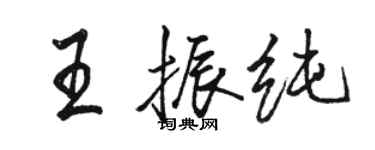 駱恆光王振純行書個性簽名怎么寫