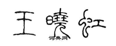 陳聲遠王曉虹篆書個性簽名怎么寫