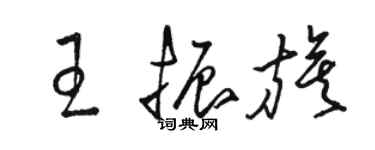 駱恆光王振旗草書個性簽名怎么寫