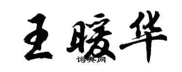 胡問遂王暖華行書個性簽名怎么寫