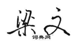 駱恆光梁文行書個性簽名怎么寫