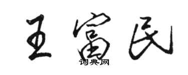 駱恆光王富民行書個性簽名怎么寫