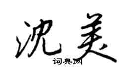 王正良沈美行書個性簽名怎么寫