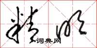 駱恆光精明草書怎么寫