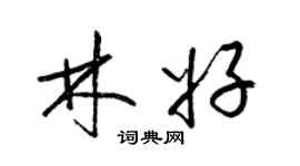 梁錦英林好草書個性簽名怎么寫