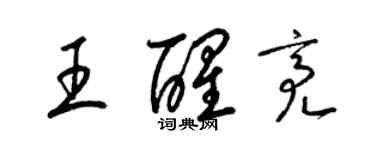 梁錦英王醒亮草書個性簽名怎么寫