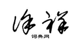 朱錫榮徐祥草書個性簽名怎么寫