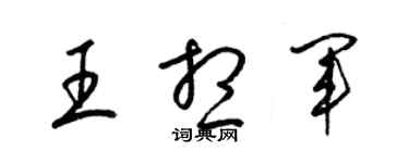 梁錦英王想軍草書個性簽名怎么寫